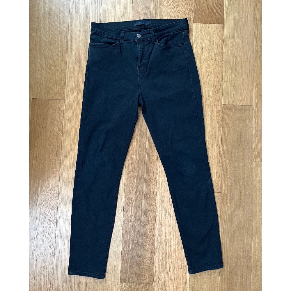 J Brand Maria High Rise Skinny Jeans in Black Size 31
